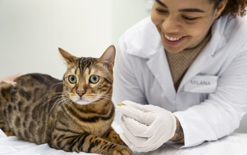 close-up-smiley-doctor-with-cute-cat