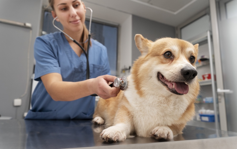 veterinarian-taking-care-pet-dog